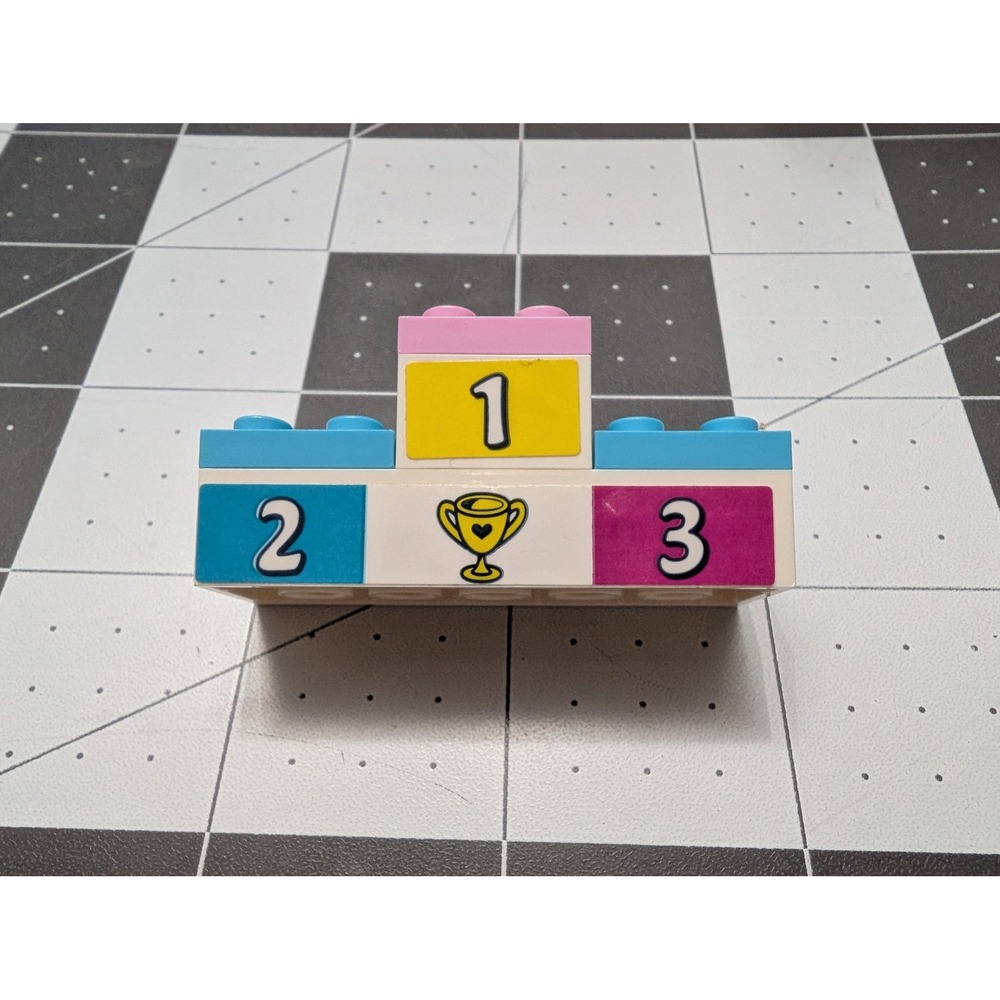 Lego Racing‎ Winners Podium 1 2 3 white mixed colors pieces replacemant